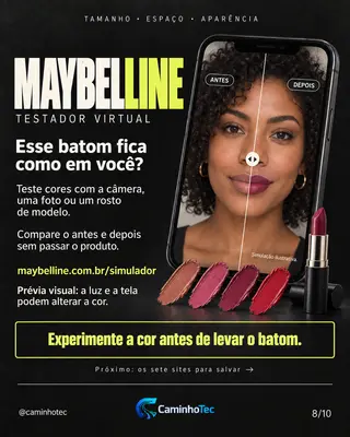 Provador virtual: testando a cor do batom antes de comprar