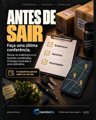 A conferência final antes de pegar a rua