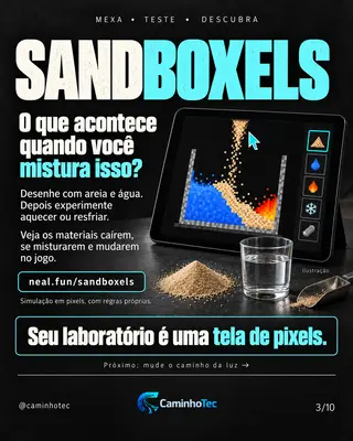 Sandboxels: o que acontece quando você mistura areia e água