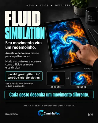 Fluid Simulation: o movimento virando redemoinho