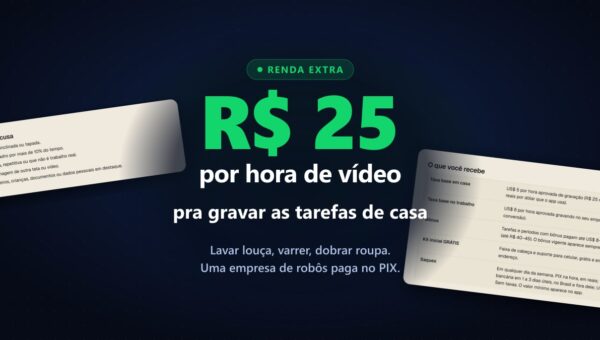 Empresa de robô paga R$ 25 a hora pra você filmar a louça
